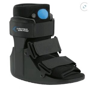 United Ortho Short Air Cam Walker Fracture Boot Black Small SM Foot Ankle Brace